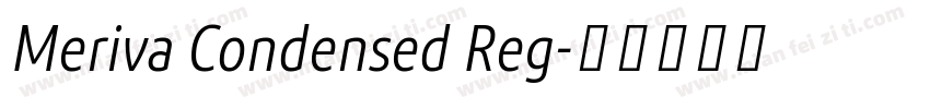 Meriva Condensed Reg字体转换